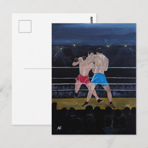 Carte Postale Le tableau Les Boxeurs d'Alfred Fox