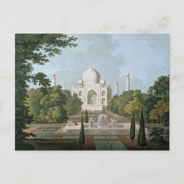 Carte Postale Le Taj Mahal, Agra, du jardin (Devant)
