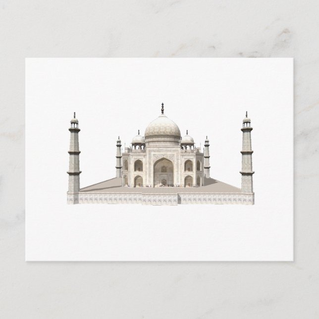 Carte Postale Le Taj Mahal : Modèle 3D : (Devant)