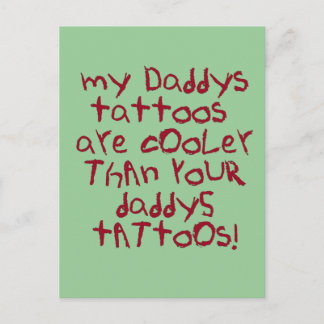 Carte Postale Le tatouage de papa