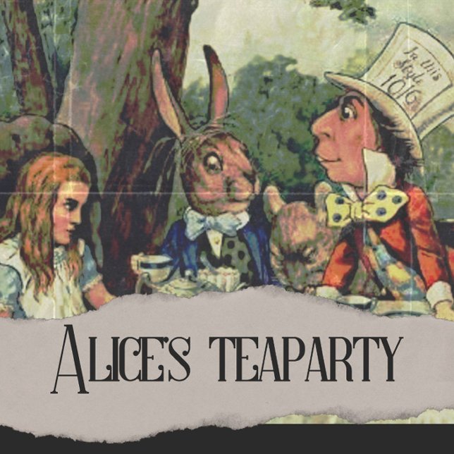 Carte Postale Le Tea Party de Alice MadHatter Wonderland (Créateur téléchargé)