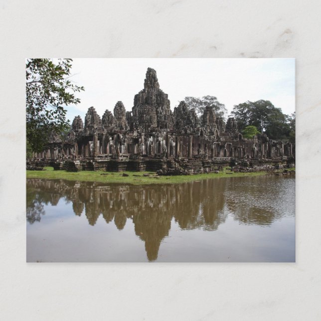 Carte Postale Le temple de Bayon à Bangkok Wat au Cambodge (Devant)