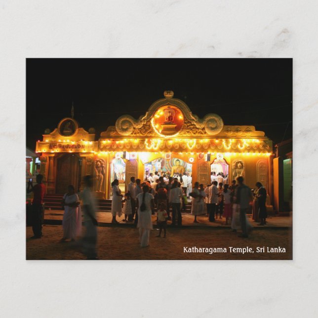 Carte Postale Le temple de Katharagama (Devant)