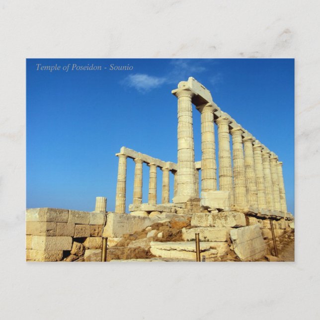 Carte Postale Le temple de Poseidon à Sounio (Devant)