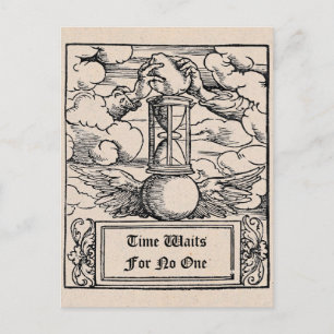 Carte Postale "Le Temps Attend Personne" Customisé