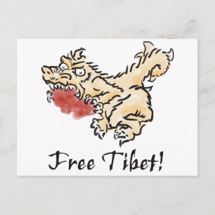 Carte Postale Le Thibet libre !