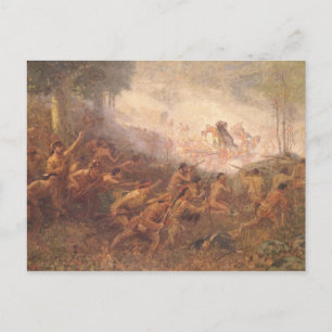 Carte Postale Le tir du général Braddock