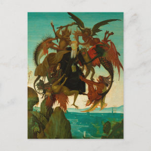 Carte Postale Le Tourment de saint Antoine par Michelangelo 1487