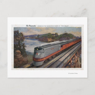 Carte Postale Le train de ligne profilée de Hiawatha