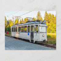 Le tramway de Trondheim. Voiture d'époque no 7 à L