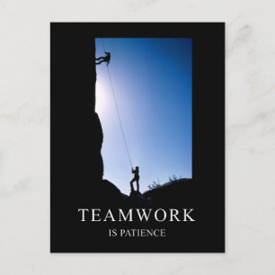 Carte Postale Le travail d'équipe est Patience Motivational Post