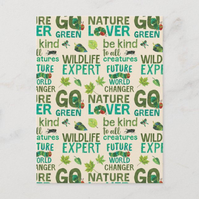 Carte Postale Le très affamé Caterpillar Future World Change (Devant)