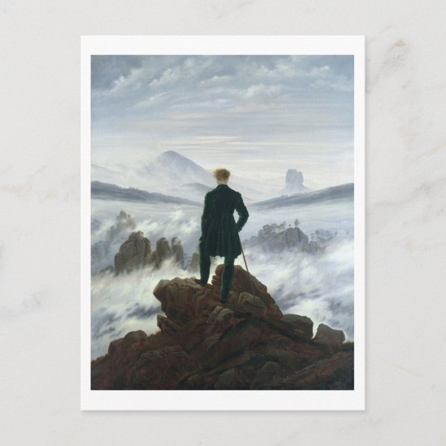 Carte Postale Le vagabond au-dessus de la mer du brouillard, 181 (Devant)