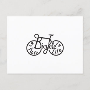 Carte Postale Le vélo est amusant, le vélo est la vie