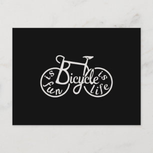 Carte Postale Le vélo est amusant, le vélo est la vie