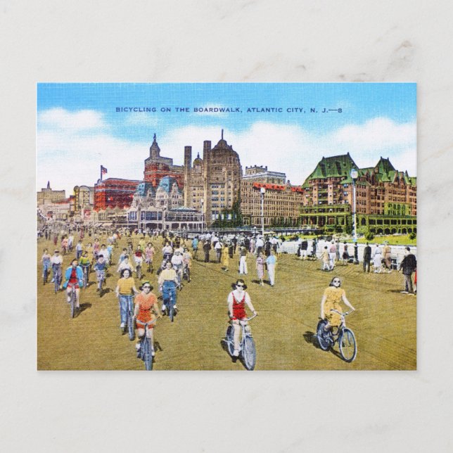 Carte Postale Le vélo sur la promenade (Devant)