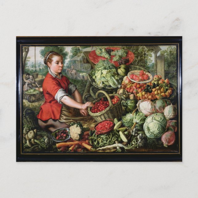 Carte Postale Le vendeur de légumes (Devant)