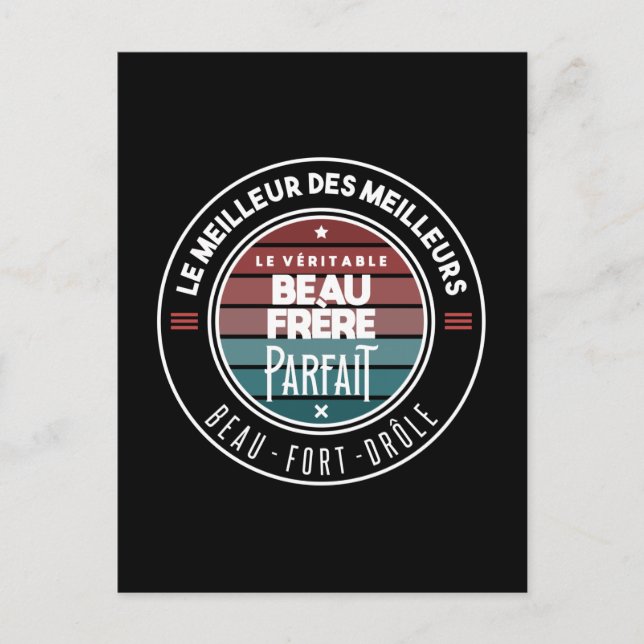 Carte Postale Le véritable beau frère parfait (Devant)