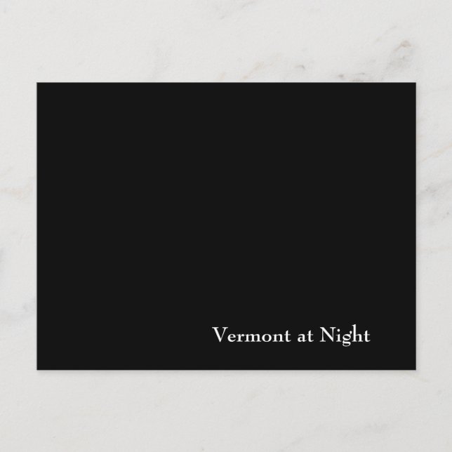 Carte Postale Le Vermont la nuit (Devant)
