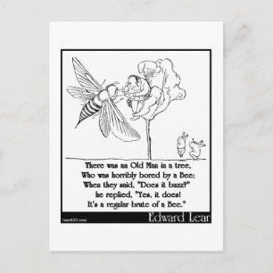 Carte Postale Le vieil homme d'Edward Lear dans un limerick