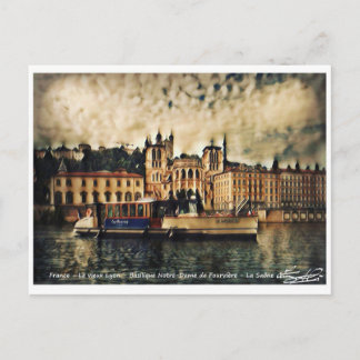 Carte Postale Le vieux Lyon - La Saône