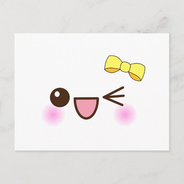 Carte Postale Le visage de Kawaii ! (Devant)