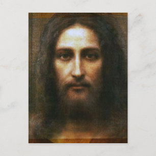 CARTE POSTALE LE VISAGE SAINT DE JÉSUS