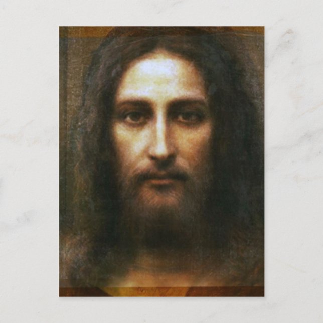 CARTE POSTALE LE VISAGE SAINT DE JÉSUS (Devant)