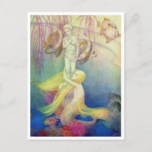 Carte Postale Le voeu de la petite sirène par Dorothy Lathrop