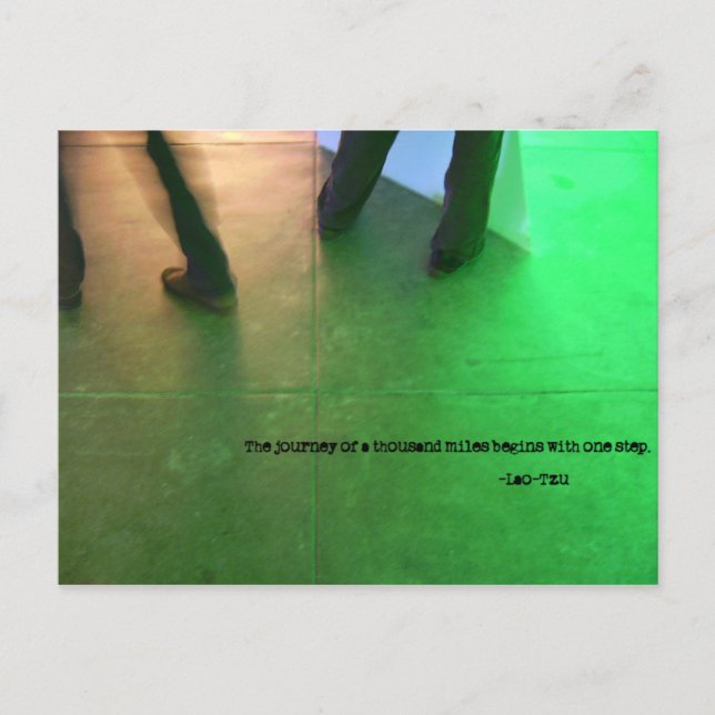 Carte Postale Le voyage de mille milles... (Devant)