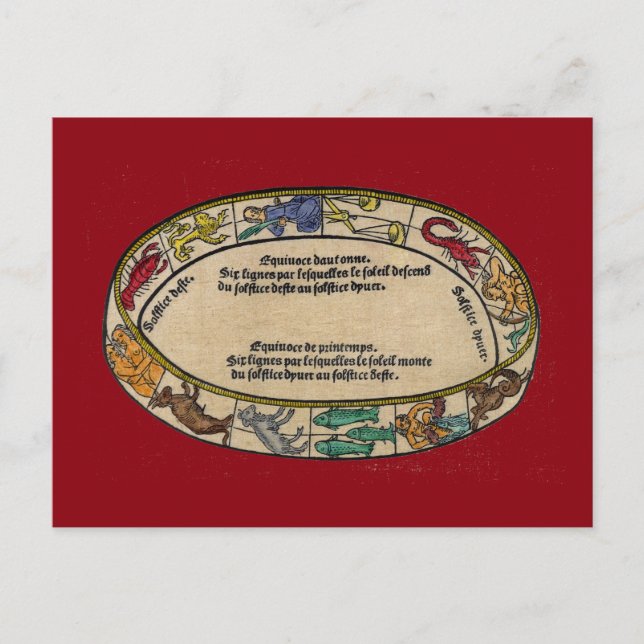 Carte Postale Le Zodiaque, 1496 (Devant)