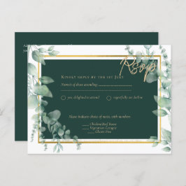 Carte Postale LeahG Eucalyptus Verdure Or MARIAGE CODE QR