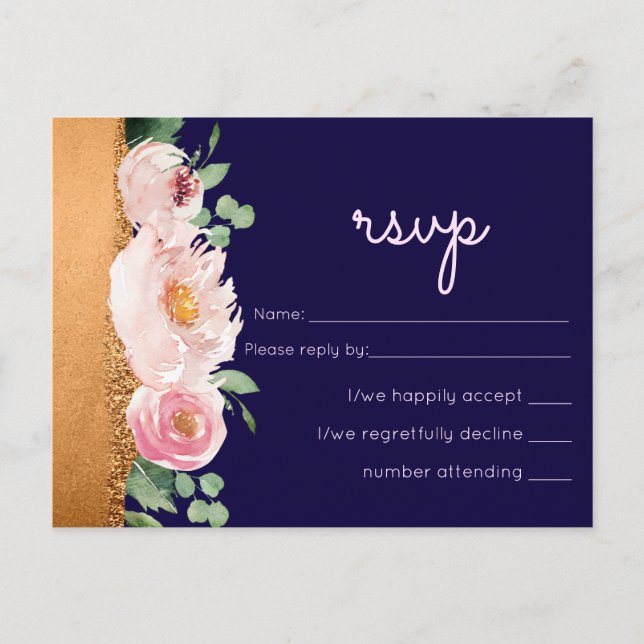 Carte Postale LeahG Rose de budget Gold Glam Mariage (Devant)
