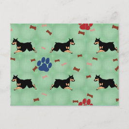 Carte Postale Leaping Doberman