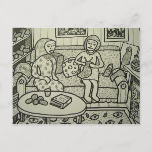 Carte Postale Learn to Knit bt Piliero