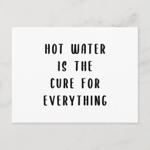 Carte Postale L'eau chaude est le remède à tout