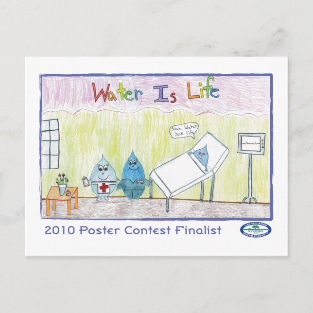 Carte Postale L'eau est la vie (Devant)
