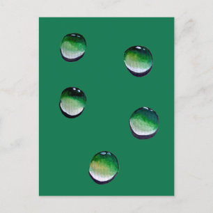 Carte Postale L'eau verte laisse tomber l'art de l'eau