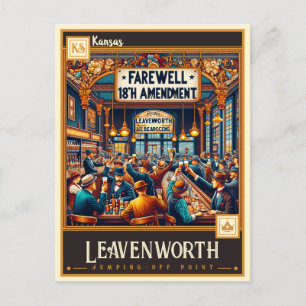Carte Postale Leavenworth, Kansas   VINTAGE