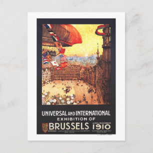 Carte Postale Lebaudy Airship avec World Flags à Expo