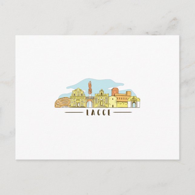 Carte Postale Lecce Skyline (Devant)