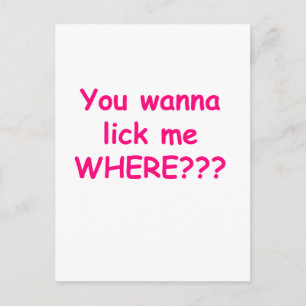 Carte Postale lèche-moi où rose