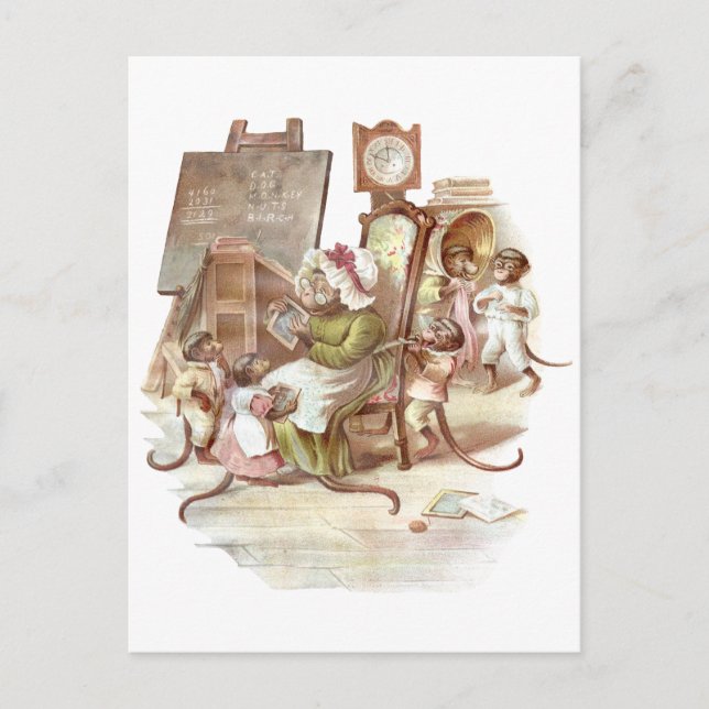 Carte Postale L'école des singes (Devant)