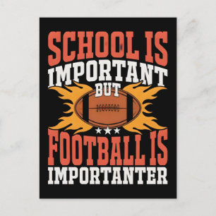 Carte Postale L'école est importante, drôle de football américai