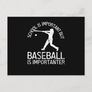 Carte Postale L'École Est Importante, Mais Le Baseball Est Impor