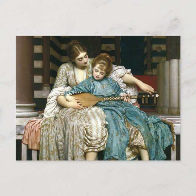 Carte Postale Leçon de musique de Lord Leighton (Devant)