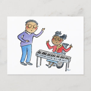 Carte Postale Leçon de piano