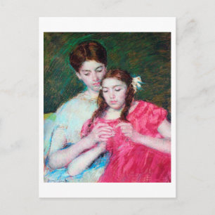 Carte Postale Leçon du Crochet, Mary Cassatt