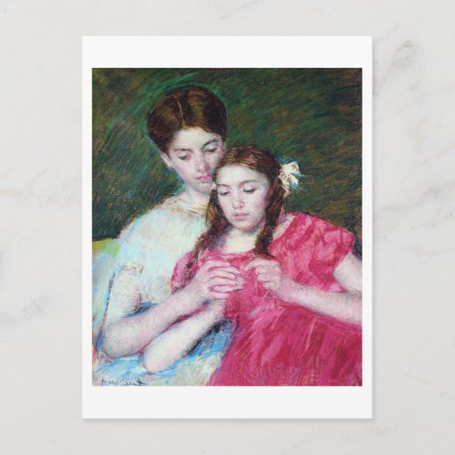 Carte Postale Leçon du Crochet, Mary Cassatt (Devant)