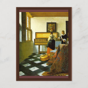 Carte Postale Leçon Musique De Vermeer Van Delft Jan